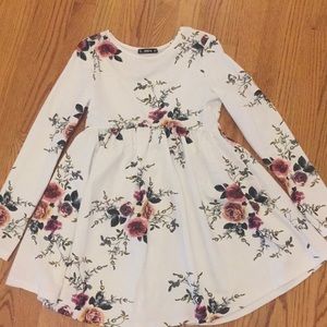 Shein Floral white dress/tunic NWOT